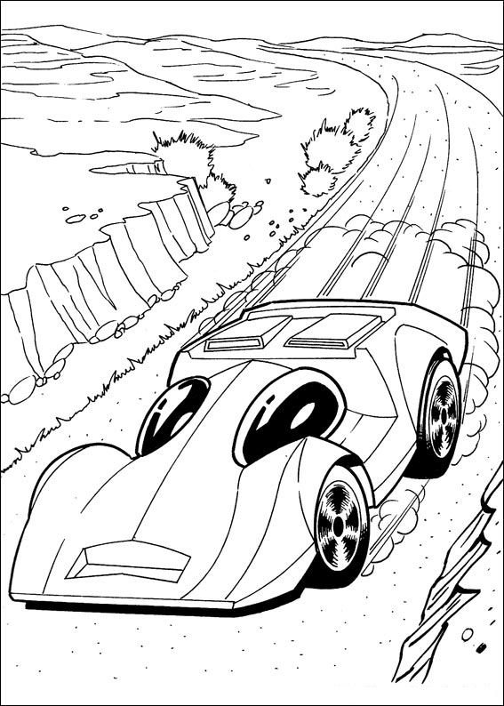 Plansa de colorat cu Hot Wheels 30 24